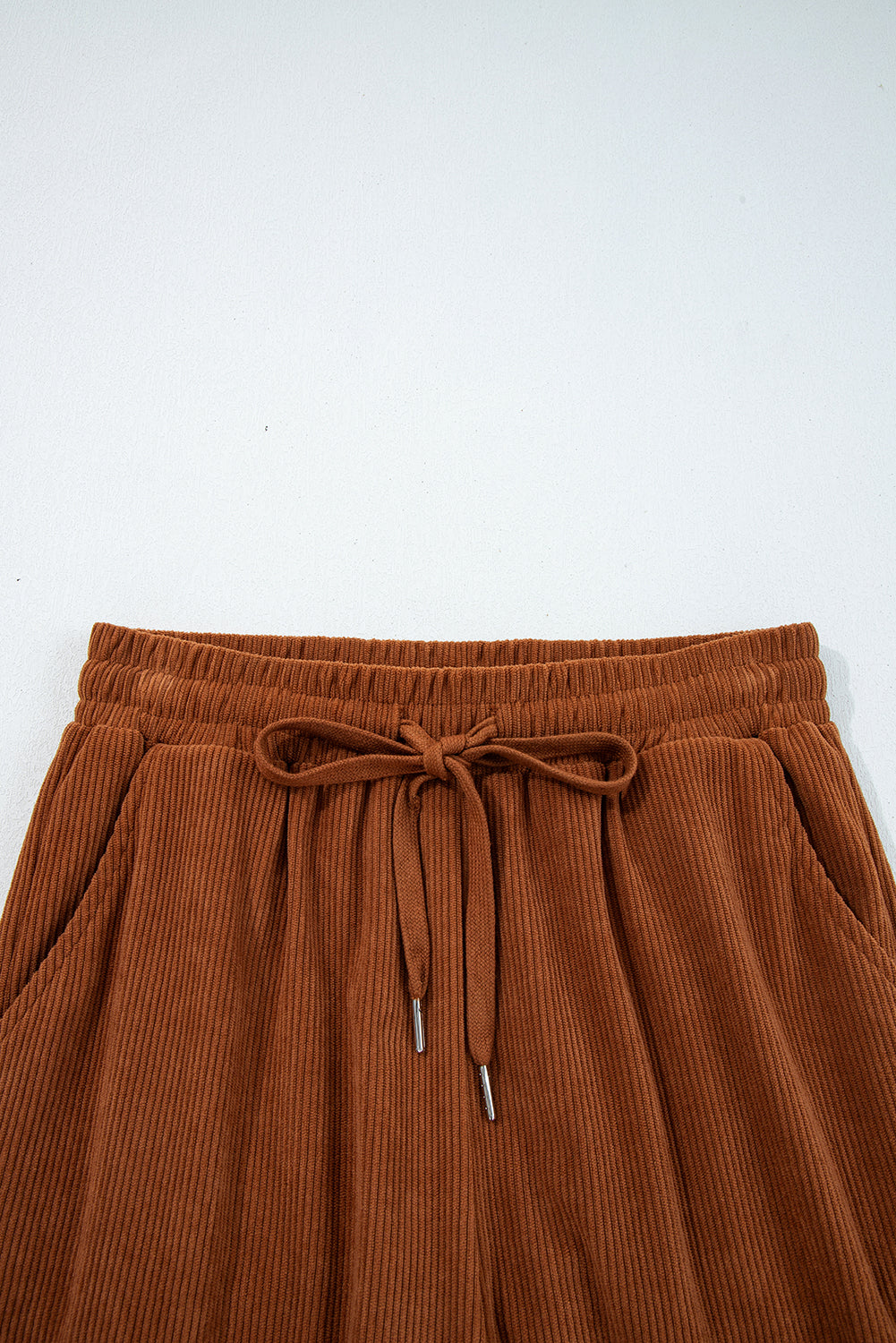 Dearlove Chestnut Drawstring Elastic Waist Casual Corduroy Pants