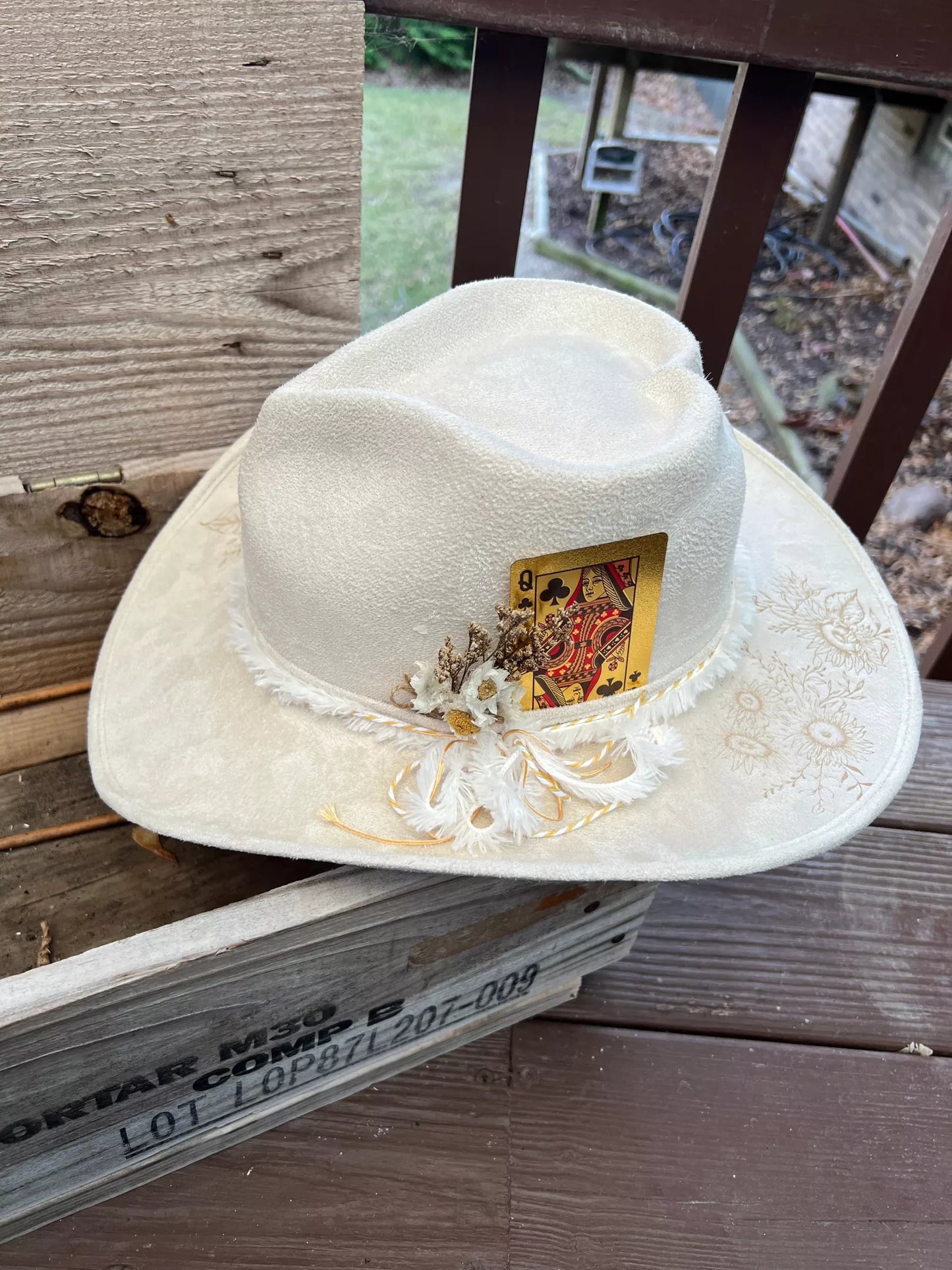 Ivory Sunflower Hat