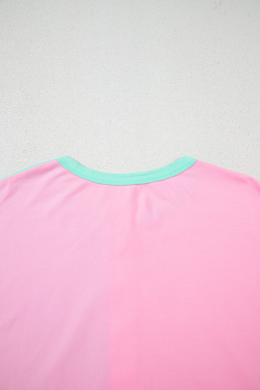 Mint Green Two Tone Half Buttons Collared T Shirt